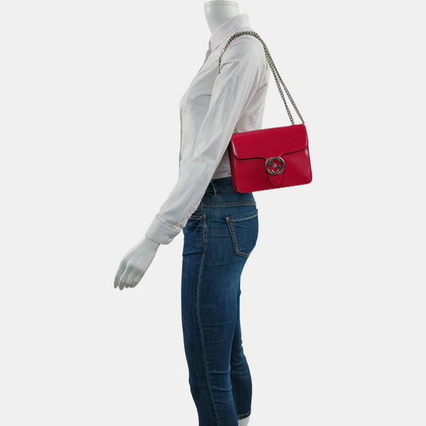 Authenticated pre-owned Interlocking G Small Calfskin Pink - Shoulder Bag at Looply