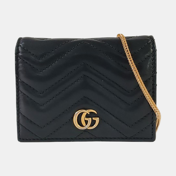 Authenticated pre-owned GG Marmont Calfskin Black Wallet - Wallet at Looply