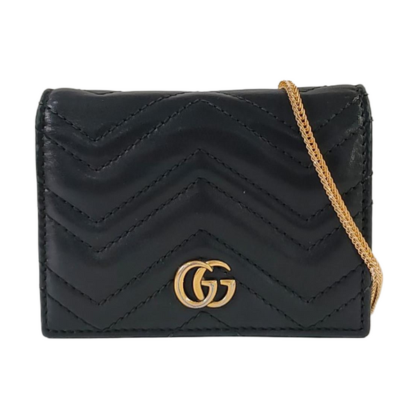 Authenticated pre-owned GG Marmont Calfskin Black Wallet - Wallet at Looply