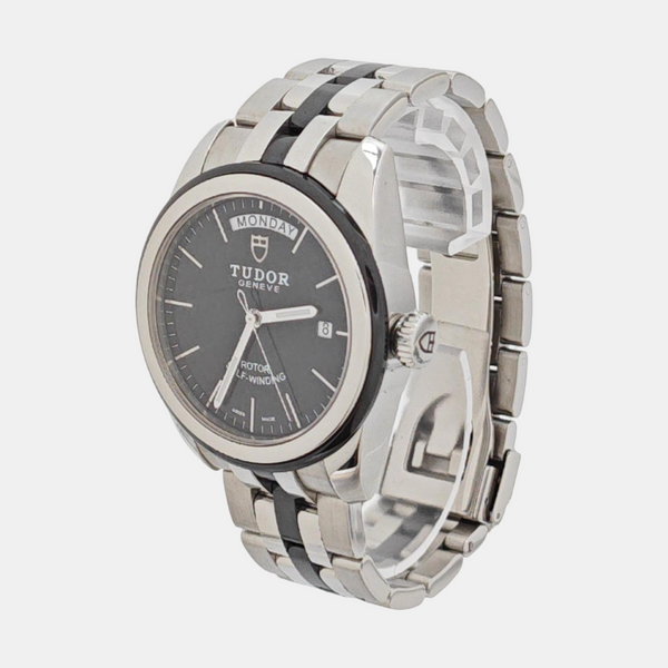 Glamour Date 39mm Black Automatic Watch