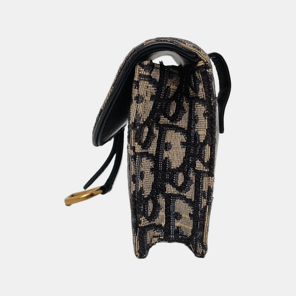 Authenticated pre-owned Saddle Oblique Canvas Blue - Belt Bag at Looply