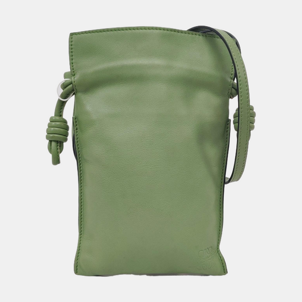 Authenticated pre-owned Flamenco Calfskin Green - Crossbody Bag at Looply