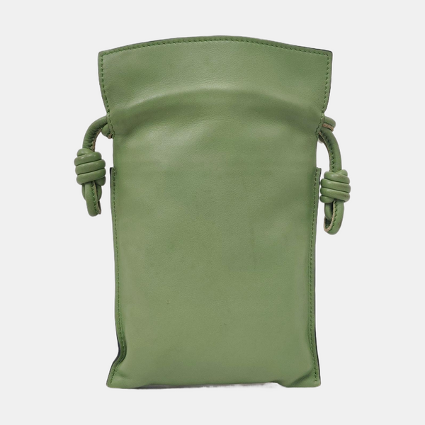 Authenticated pre-owned Flamenco Calfskin Green - Crossbody Bag at Looply