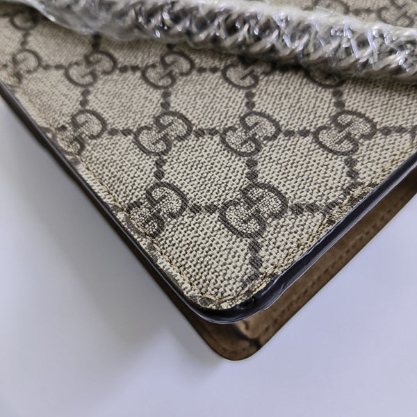 Dionysus Mini Monogram Coated Canvas Beige