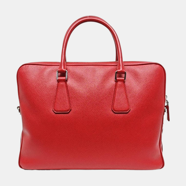 Authenticated pre-owned Saffiano Calfskin Red - Shoulder Bag at Looply