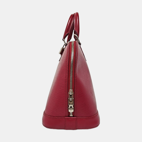 Authenticated pre-owned Alma PM Epi Burgundy - Top Handle Bag at Looply