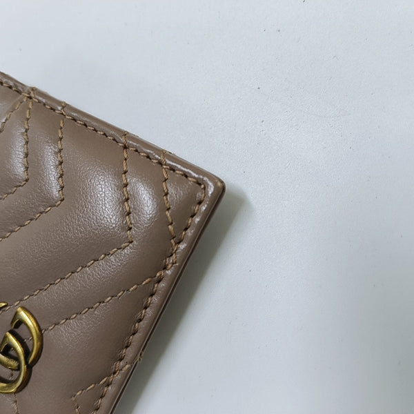 Authenticated pre-owned GG Marmont Leather Pink Card Holder - Card Holder at Looply