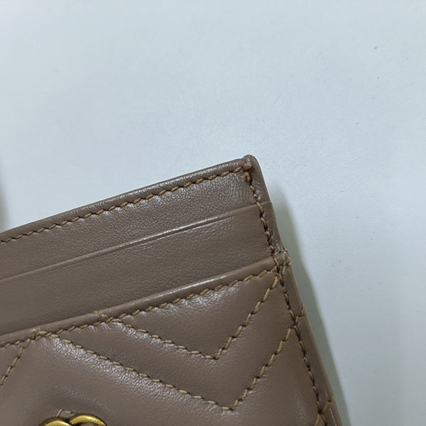 Authenticated pre-owned GG Marmont Leather Pink Card Holder - Card Holder at Looply