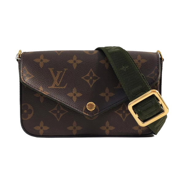 Authenticated pre-owned Félicie Monogram Coated Canvas Brown - Crossbody Bag at Looply