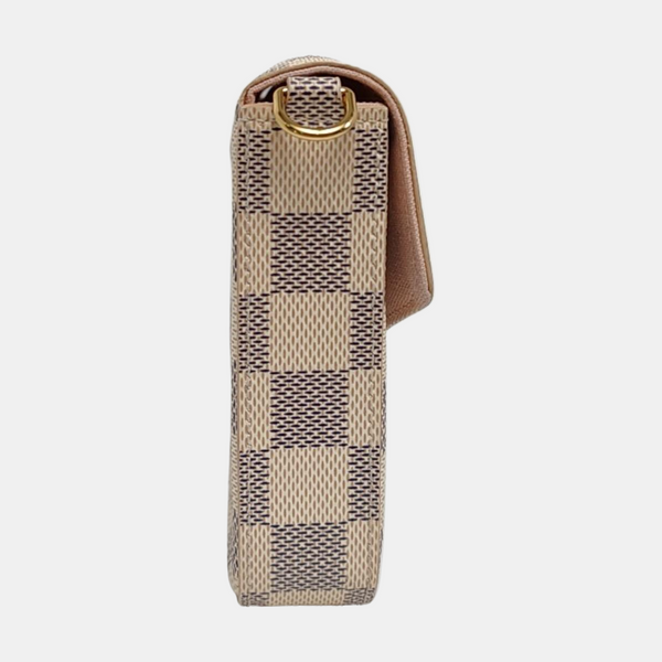 Authenticated pre-owned Félicie Damier Azur Coated Canvas White - Crossbody Bag at Looply
