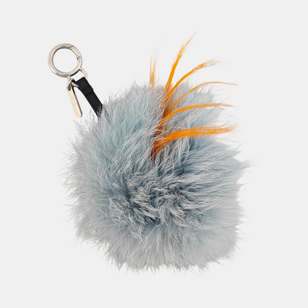 Fur Bag Charm Blue