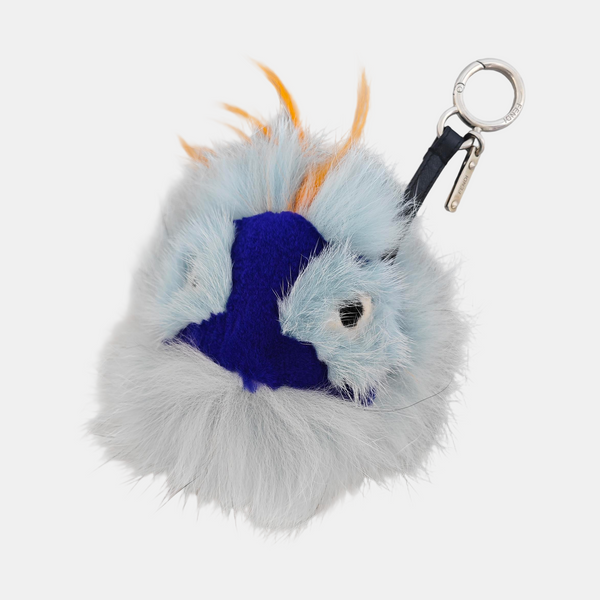 Fur Bag Charm Blue