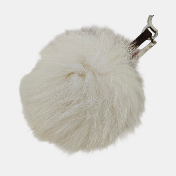 Fur Bag Charm White