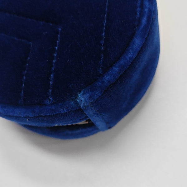 Authenticated pre-owned GG Marmont Velvet Blue - Belt Bag at Looply