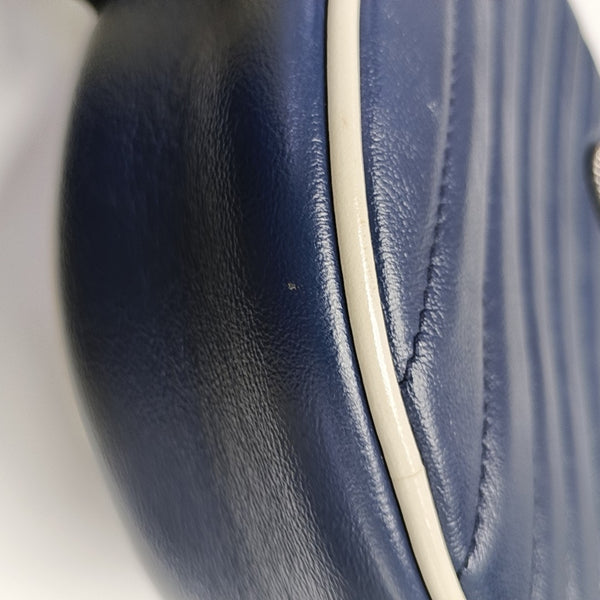 Authenticated pre-owned GG Marmont Mini Calfskin Blue - Shoulder Bag at Looply