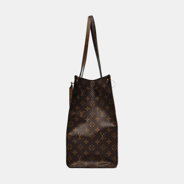 Authenticated pre-owned Onthego GM Monogram Coated Canvas Brown - Shoulder Bag at Looply