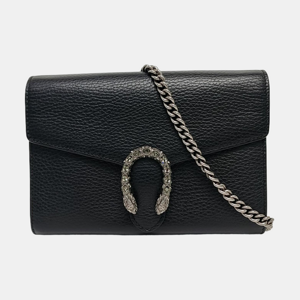 Authenticated pre-owned Dionysus Super Mini Calfskin Black - Crossbody Bag at Looply