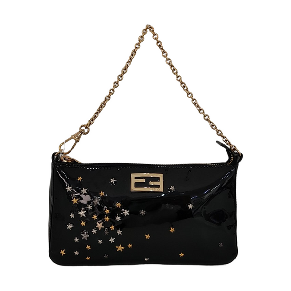 Patent Leather Top Handle Bag Black