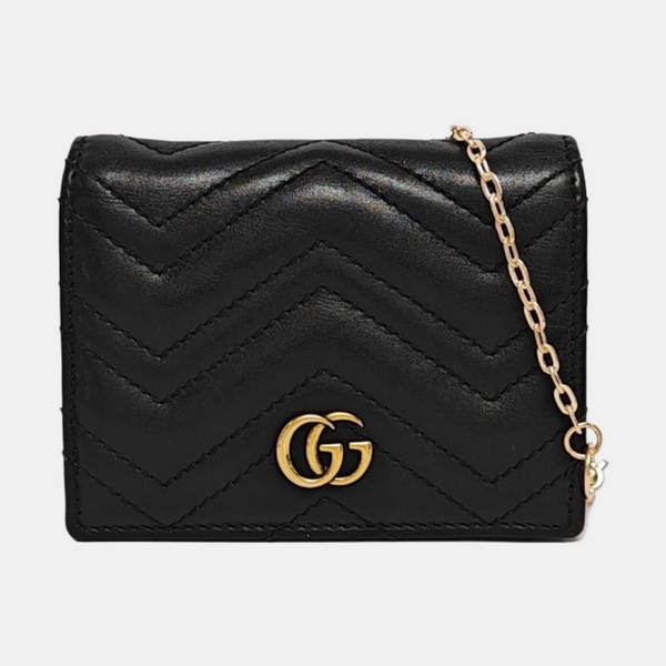 Authenticated pre-owned GG Marmont Calfskin Black Wallet - Wallet at Looply
