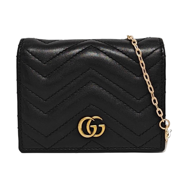 Authenticated pre-owned GG Marmont Calfskin Black Wallet - Wallet at Looply