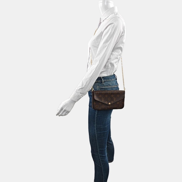 Authenticated pre-owned Félicie Monogram Coated Canvas Brown - Shoulder Bag at Looply