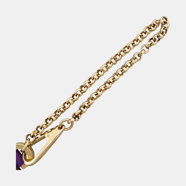 Leather Bag Charm Purple
