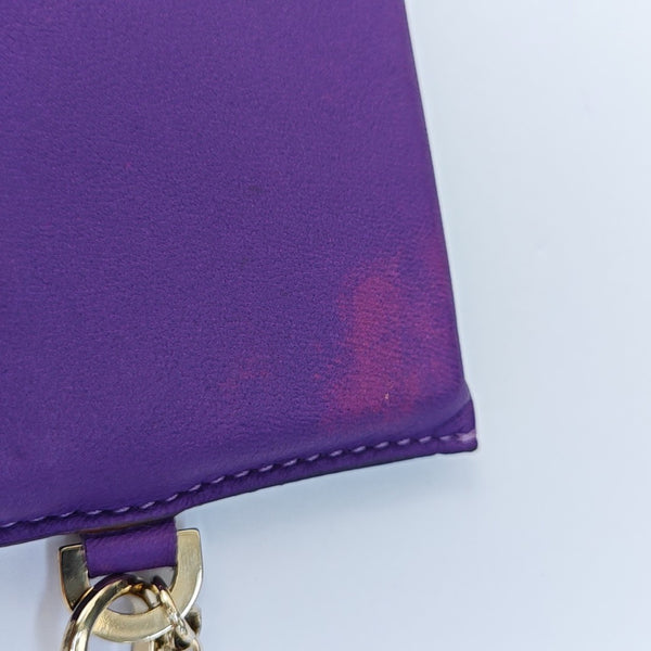 Leather Bag Charm Purple
