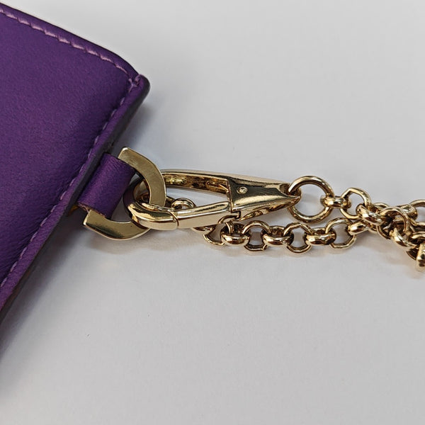 Leather Bag Charm Purple