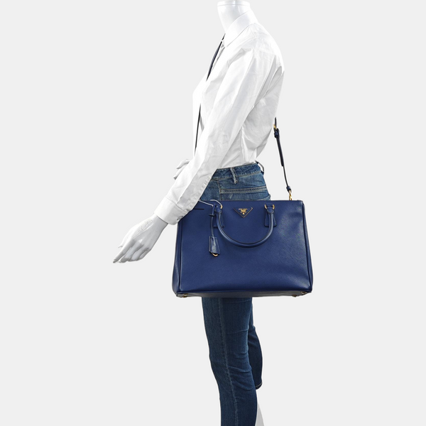 Authenticated pre-owned Galleria Small Calfskin Blue - Shoulder Bag at Looply