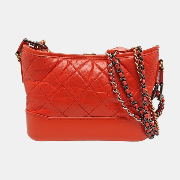 Authenticated pre-owned Gabrielle Small Quilted Calfskin Red - Shoulder Bag at Looply