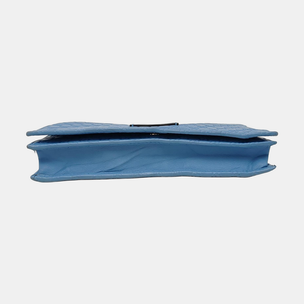 Authenticated pre-owned Microguccissima Monogram Calfskin Blue - Shoulder Bag at Looply