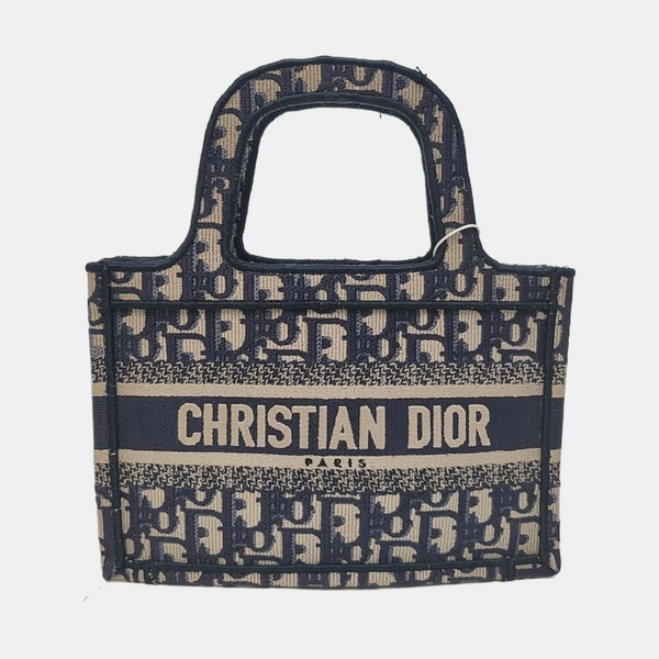 Authenticated pre-owned Book Tote Mini Monogram Canvas Blue - Top Handle Bag at Looply