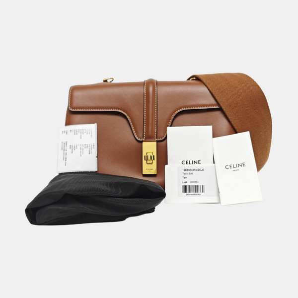 Authenticated pre-owned 16 Small Calfskin Brown - Shoulder Bag at Looply