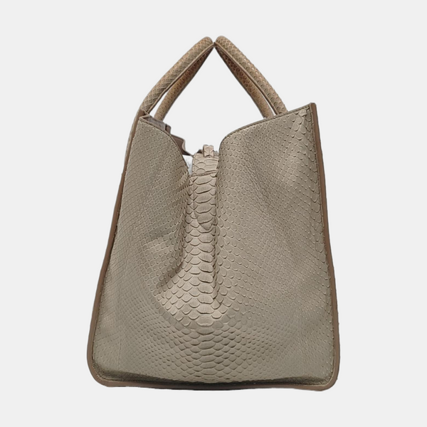 Authenticated pre-owned Phantom Medium Python Beige - Top Handle Bag at Looply