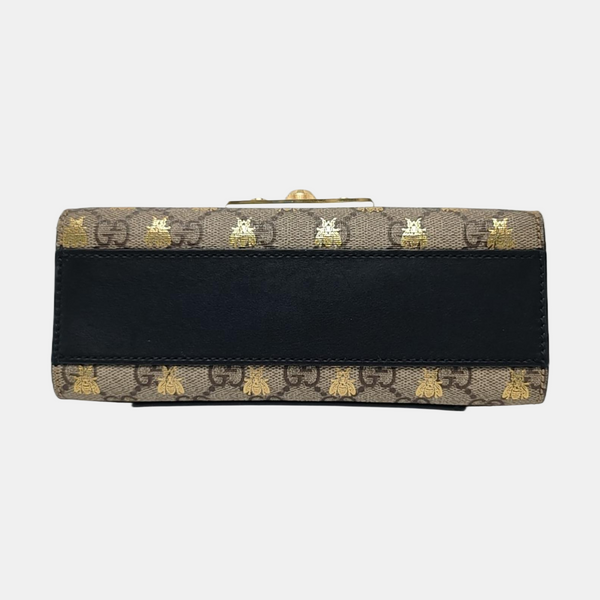 Authenticated pre-owned Padlock Small Monogram Coated Canvas Beige - Shoulder Bag at Looply