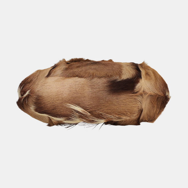 Fur Top Handle Bag Brown