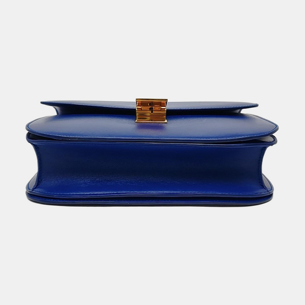Authenticated pre-owned CLASSIC BOX Medium Calfskin Blue - Shoulder Bag at Looply