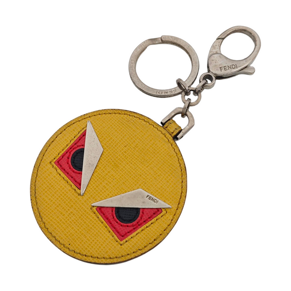 Leather Bag Charm Yellow