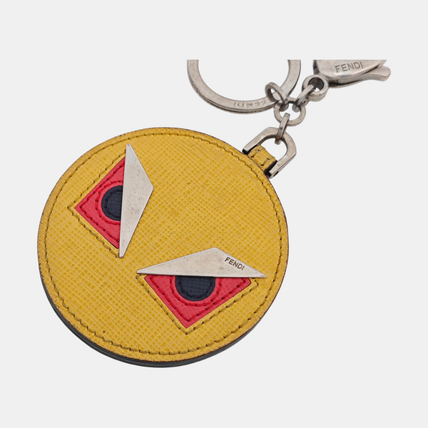 Leather Bag Charm Yellow