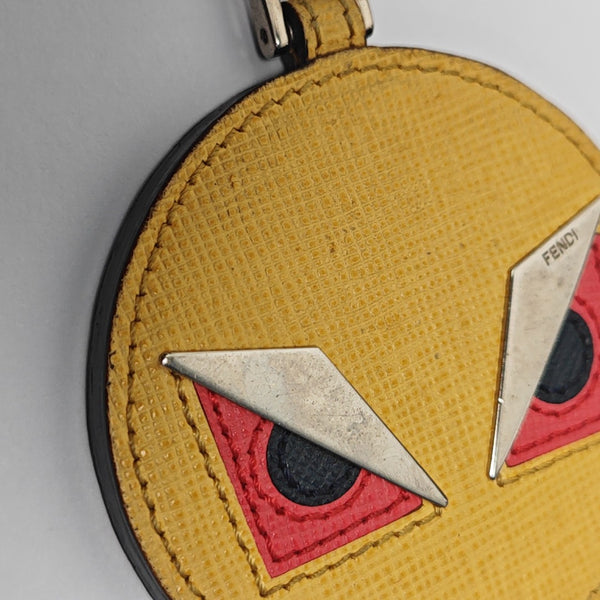 Leather Bag Charm Yellow