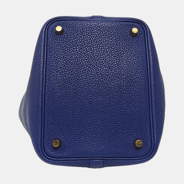 Authenticated pre-owned Picotin Lock 18 Clemence Blue - Top Handle Bag at Looply