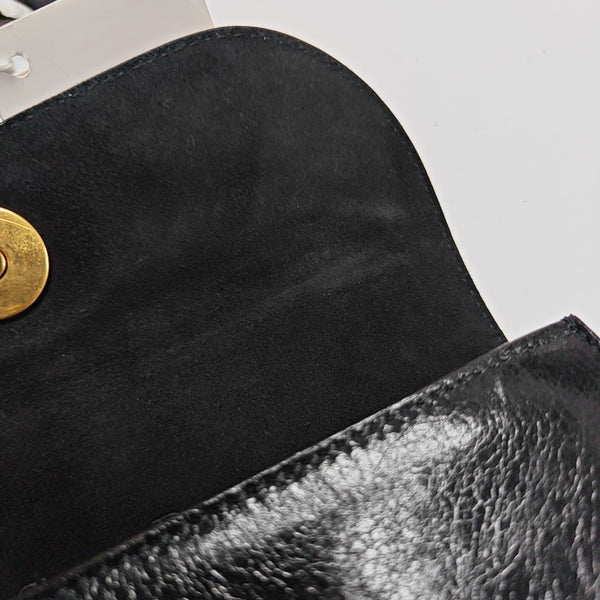 Authenticated pre-owned Saddle Calfskin Black - Belt Bag at Looply