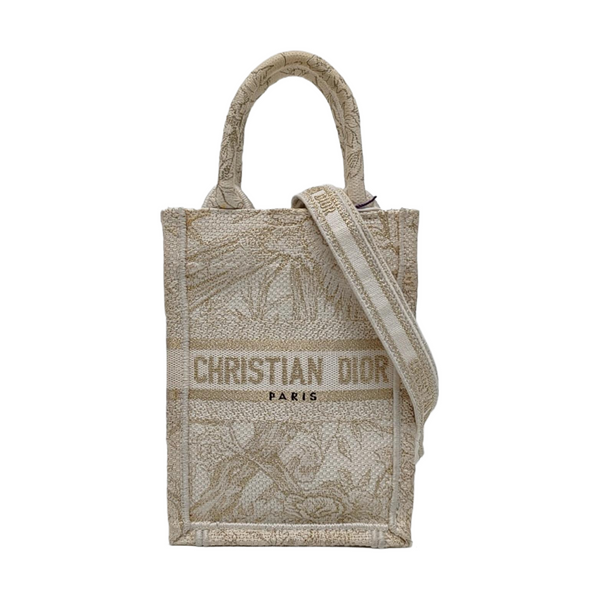 Authenticated pre-owned Book Tote Mini Canvas White - Shoulder Bag at Looply