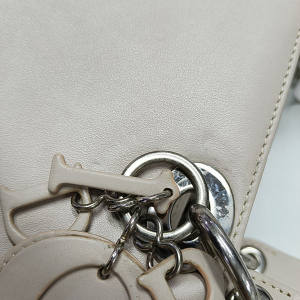Authenticated pre-owned Lady Dior Calfskin Gray - Shoulder Bag at Looply