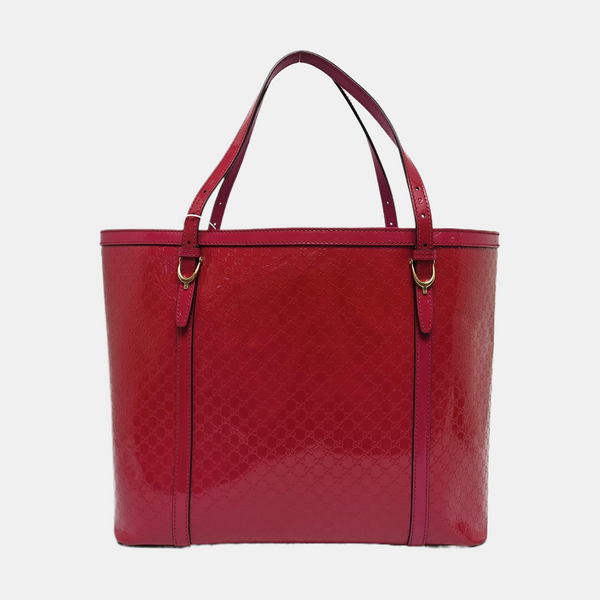 Authenticated pre-owned Microguccissima Monogram Patent Leather Pink - Shoulder Bag at Looply