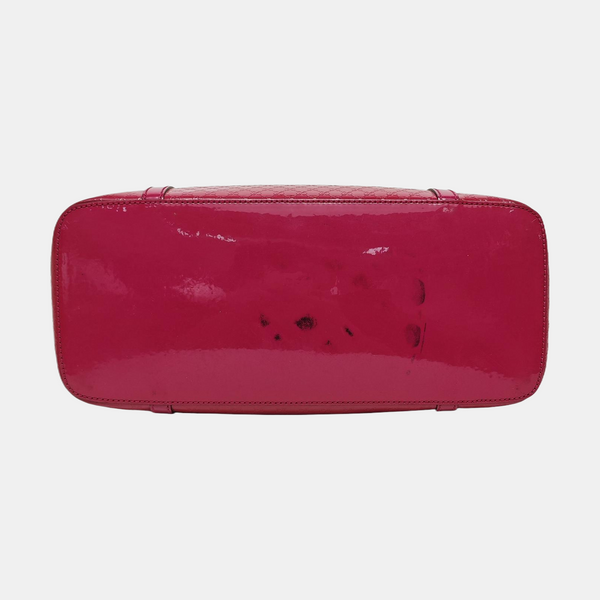 Authenticated pre-owned Microguccissima Monogram Patent Leather Pink - Shoulder Bag at Looply
