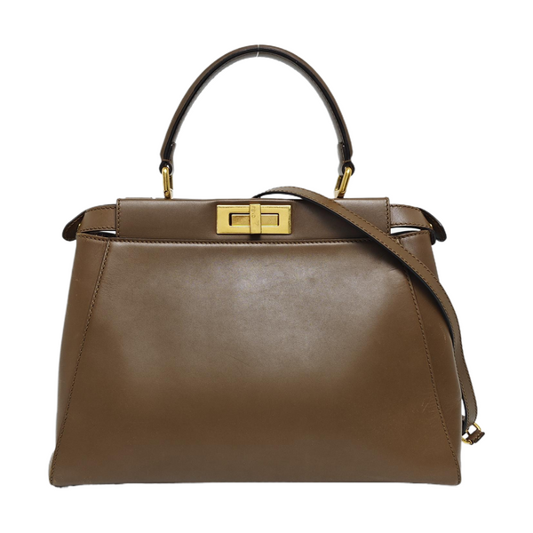 Authenticated pre-owned Peekaboo Small Calfskin Brown - Shoulder Bag at Looply