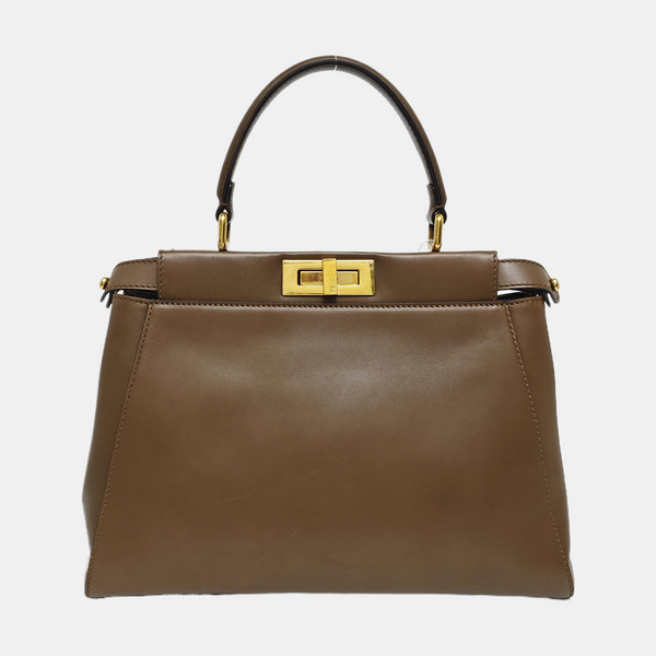 Authenticated pre-owned Peekaboo Small Calfskin Brown - Shoulder Bag at Looply