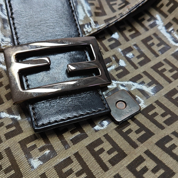Coated Canvas Top Handle Bag Multicolor