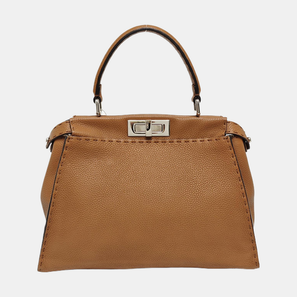 Authenticated pre-owned Peekaboo Small Calfskin Brown - Shoulder Bag at Looply
